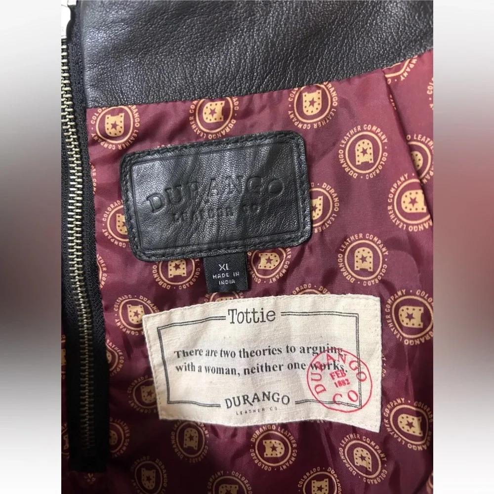 Durango Black Leather Tottie Skirt Lined Size XLarge Gothic Festival - Picture 2 of 5